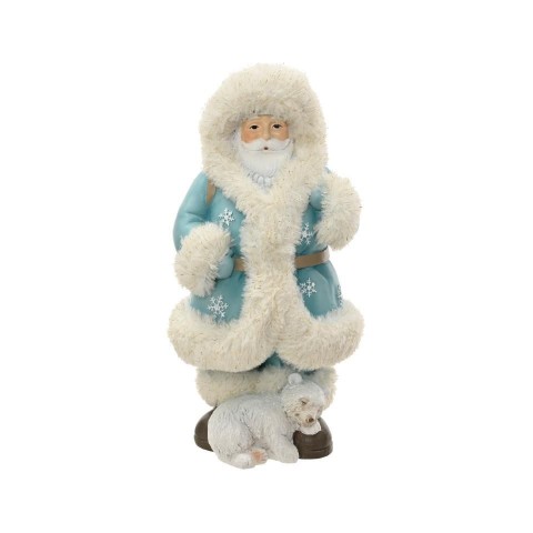 BABBO NATALE CAPPOTTO AZZURRO H.32